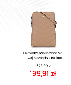 DAMSKA LISTONOSZKA ZE SKÓRY PIKOWANA MINI