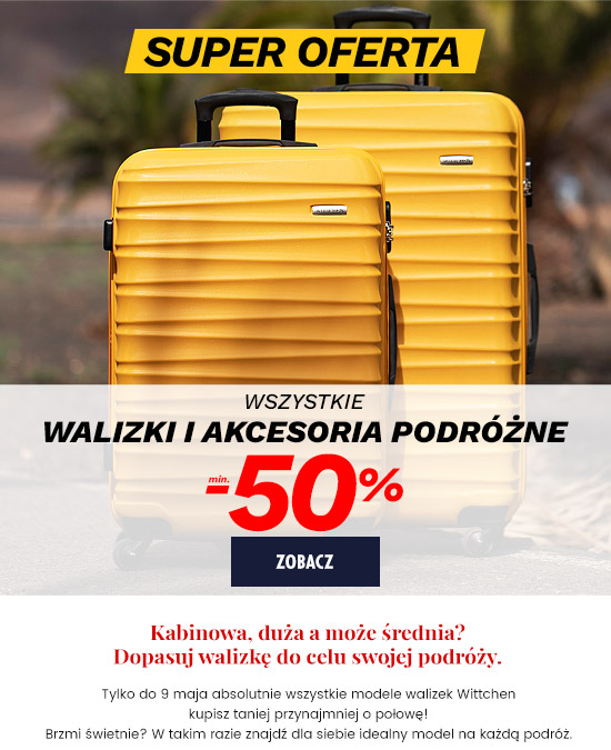 Wszystkie walizki i akcesoria podróżne min -50%