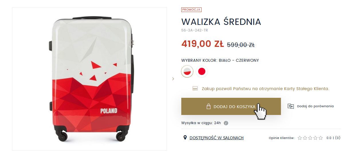 Odbierz walizkę za 1 zł!