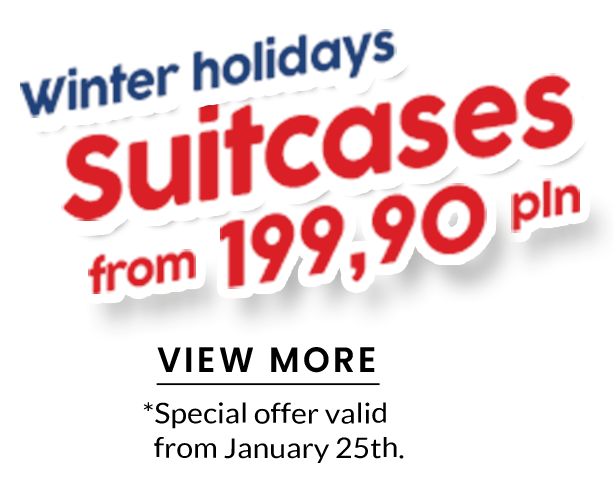 Winter holidays suitcases from 199,90 pln