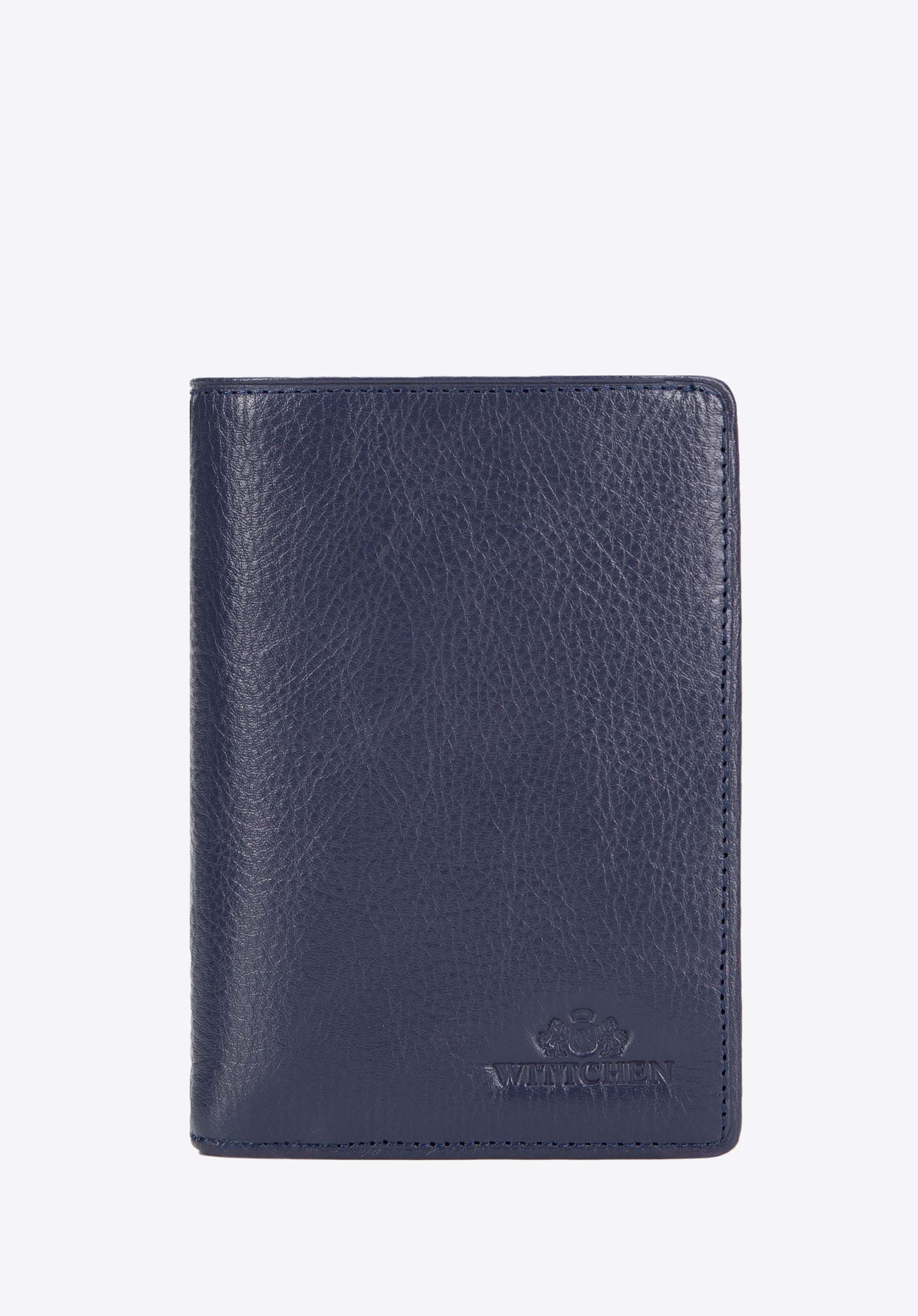 Чоловічий шкіряний гаманець середнього розміру з RFID, темно-синій, 21-1-020-NL, Фото 1