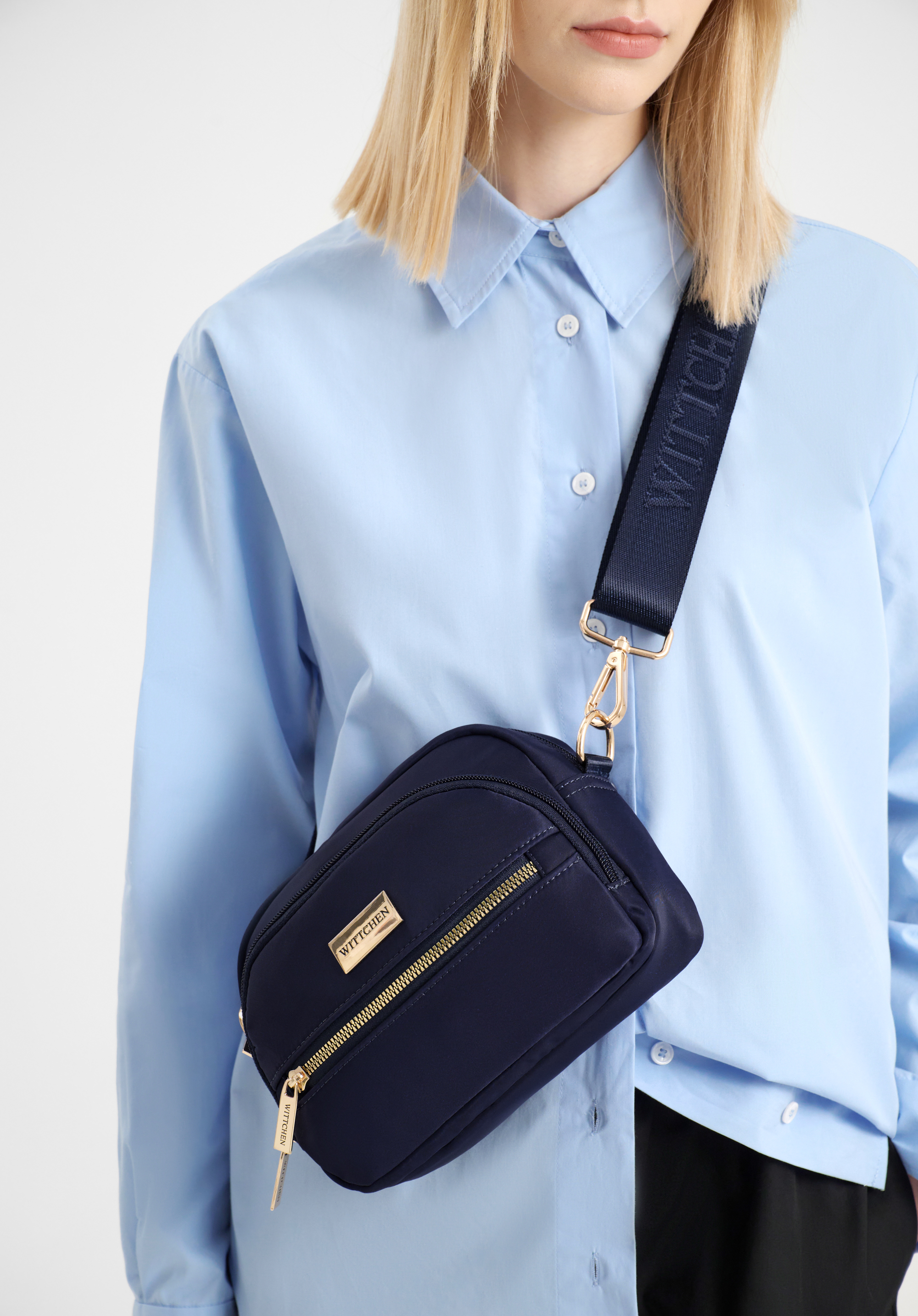 Жіноча нейлонова сумка, темно-синій, 29-4P-203-90, Фото 1