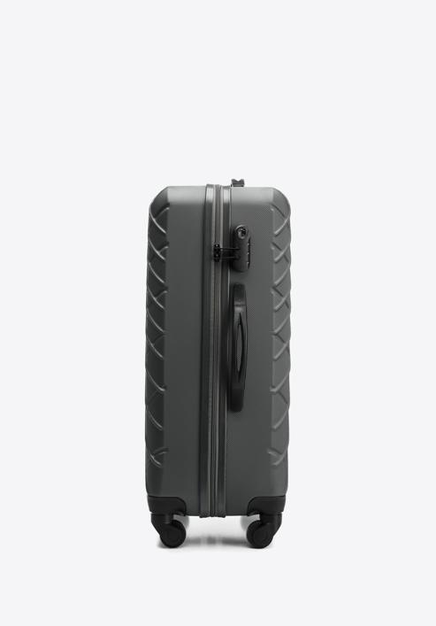 ABS bőröndszett rácsos díszítéssel, acél - fekete, 56-3A-55S-11, Fénykép 3