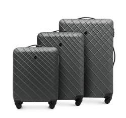 ABS bőröndszett Classic kollekcióból, acél - fekete, 56-3A-55S-11, Fénykép 1