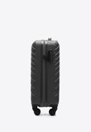 ABS kabin bőrönd ferde rácsos, acél - fekete, 56-3A-551-91, Fénykép 2