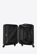 ABS kabin bőrönd ferde rácsos, acél - fekete, 56-3A-551-11, Fénykép 6