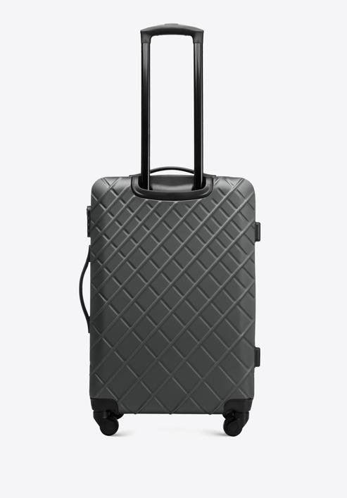 ABS közepes bőrönd ferde ráccsal, acél - fekete, 56-3A-552-31, Fénykép 3