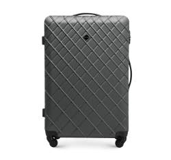 ABS nagy bőrönd ferde ráccsal, acél - fekete, 56-3A-553-11, Fénykép 1