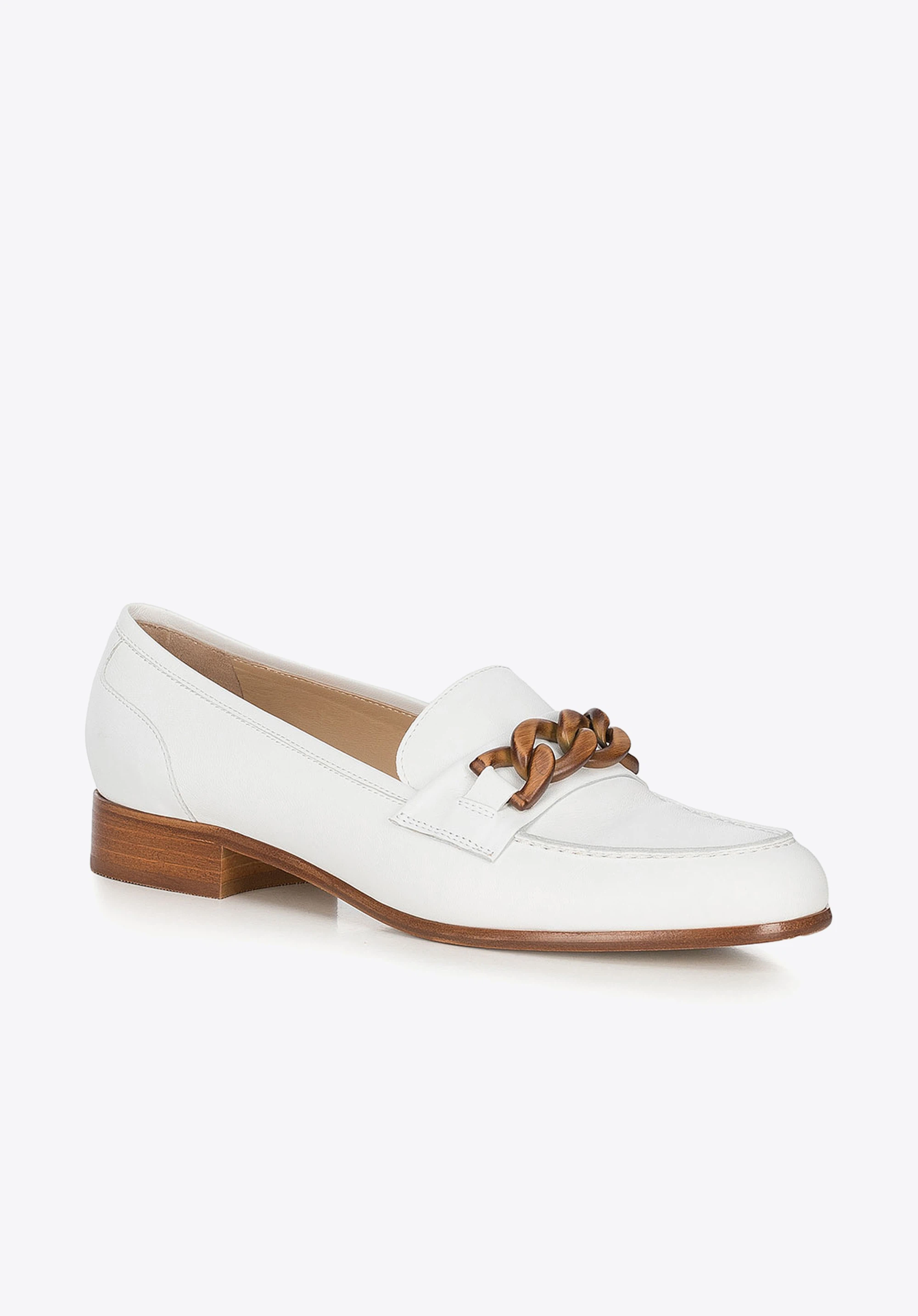 Mocasini de dama din piele cu catarama din piele