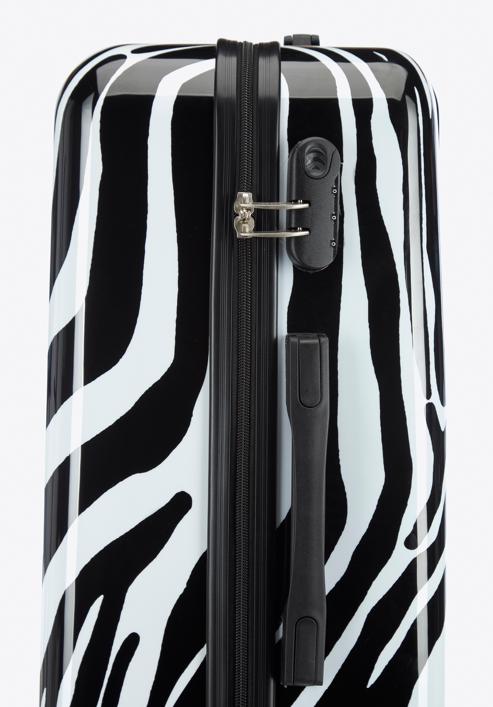 Set de valize ABS cu imprimeu animal print, alb - negru, 56-3A-64S-Z, Fotografie 8