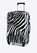 Set de valize ABS cu imprimeu animal print, alb - negru, 56-3A-64S-Z, Fotografie 5