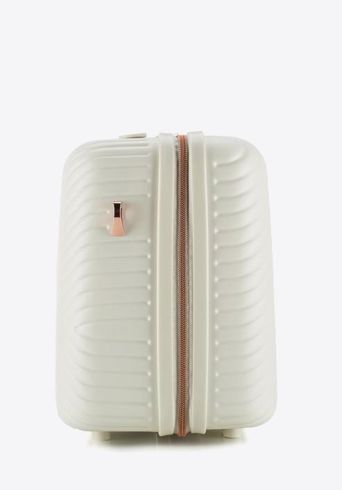 Un set de valize din policarbonat, în dungi, alb, 56-3P-84K-10, Fotografie 14