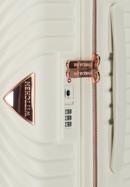Valiză cabina din policarbonat cu dungi, alb, 56-3P-841-77, Fotografie 11
