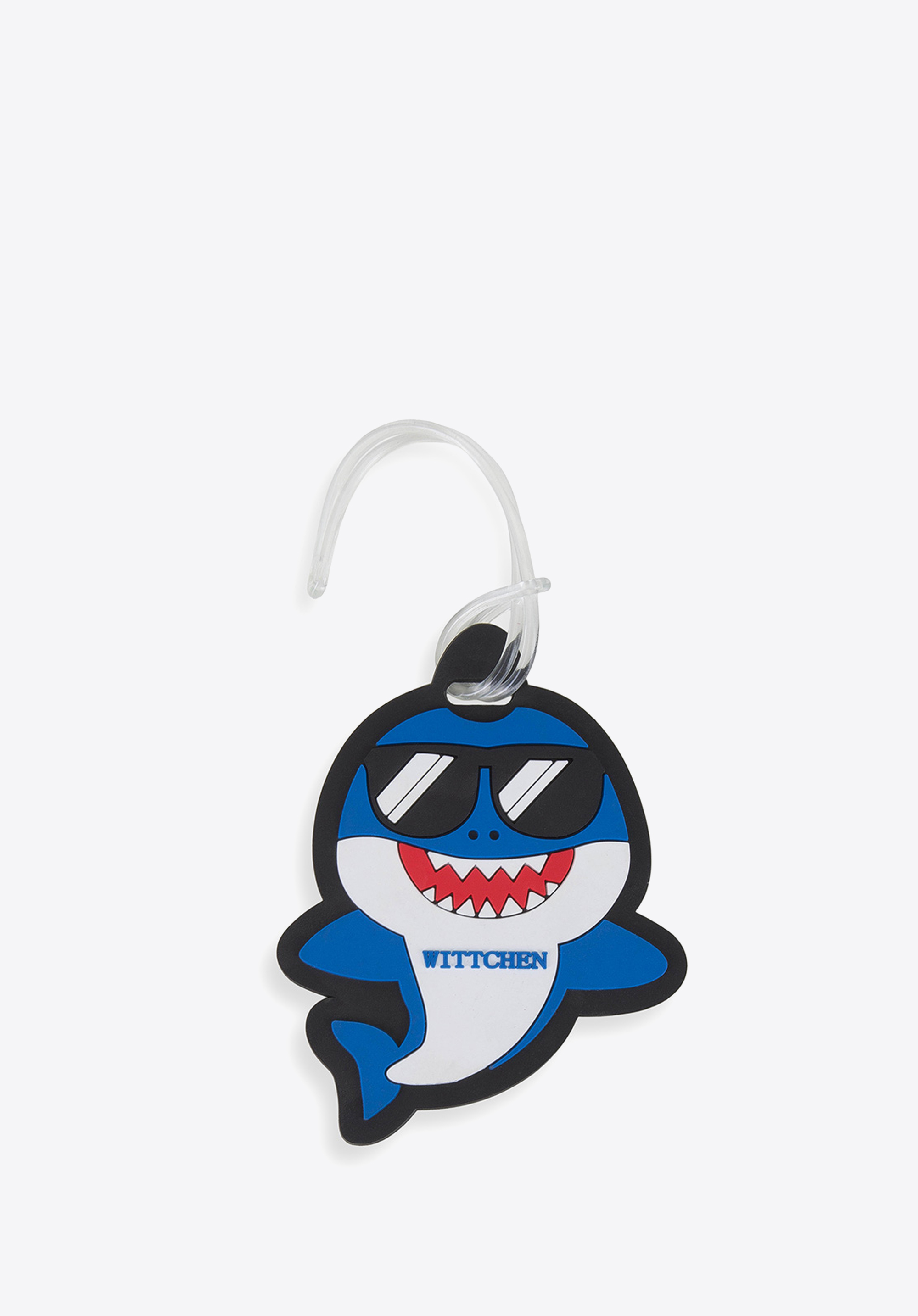 Etichetă de bagaj din silicon cu grafică, albastru - alb, 56-30-018-2Y, Fotografie 1