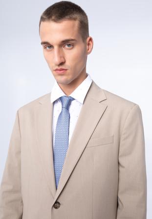 Cravată din mătase cu model, albastru - gri, 97-7K-001-X4, Fotografie 1