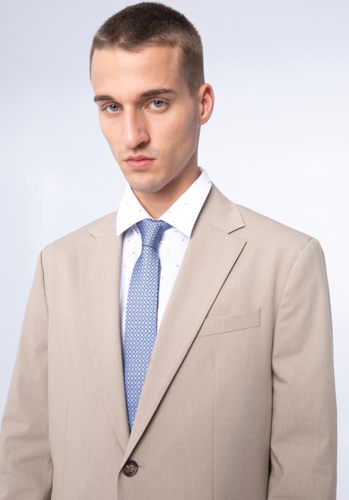 Cravată din mătase cu model, albastru - gri, 97-7K-001-X6, Fotografie 15
