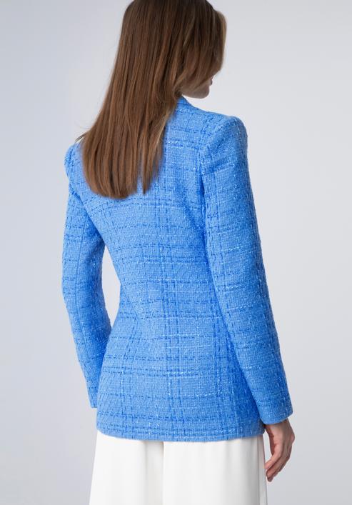 Jachetă boucle de damă, albastru, 98-9X-500-1-M, Fotografie 4