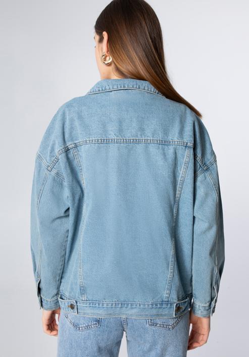 Jachetă de damă oversize din denim, albastru, 98-9X-900-7-S/M, Fotografie 4
