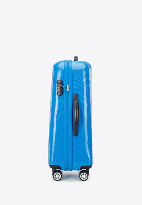 Set de valize din policarbonat, într-o singură culoare, albastru, 56-3P-57S-95, Fotografie 4