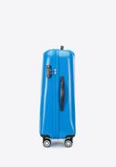 Set de valize din policarbonat, într-o singură culoare, albastru, 56-3P-57S-95, Fotografie 4