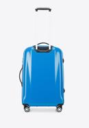 Set de valize din policarbonat, într-o singură culoare, albastru, 56-3P-57S-95, Fotografie 5
