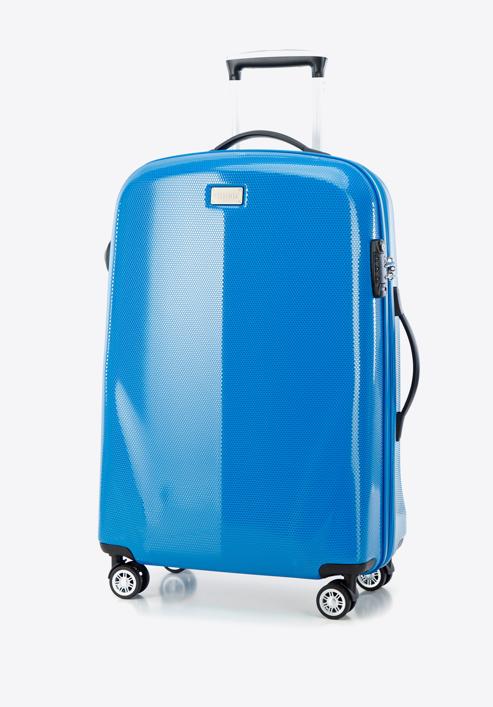 Set de valize din policarbonat, într-o singură culoare, albastru, 56-3P-57S-95, Fotografie 6