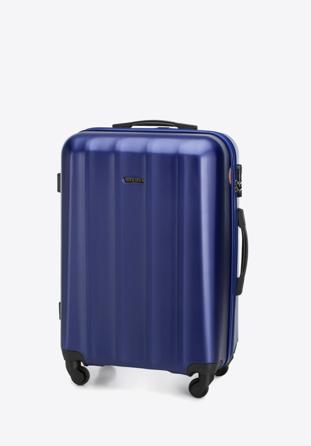 Un set de valize din policarbonat facturat, albastru, 56-3P-11S-90, Fotografie 1