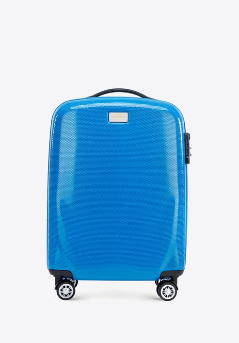 Valiză cabina din policarbonat monocolor, albastru, 56-3P-571-35, Fotografie 1
