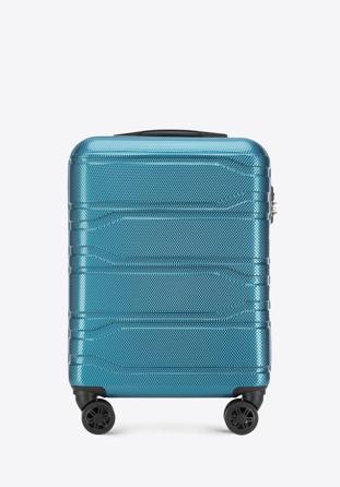Valiză de cabină din policarbonat cu model ștanțat, albastru, 56-3P-981-96, Fotografie 1