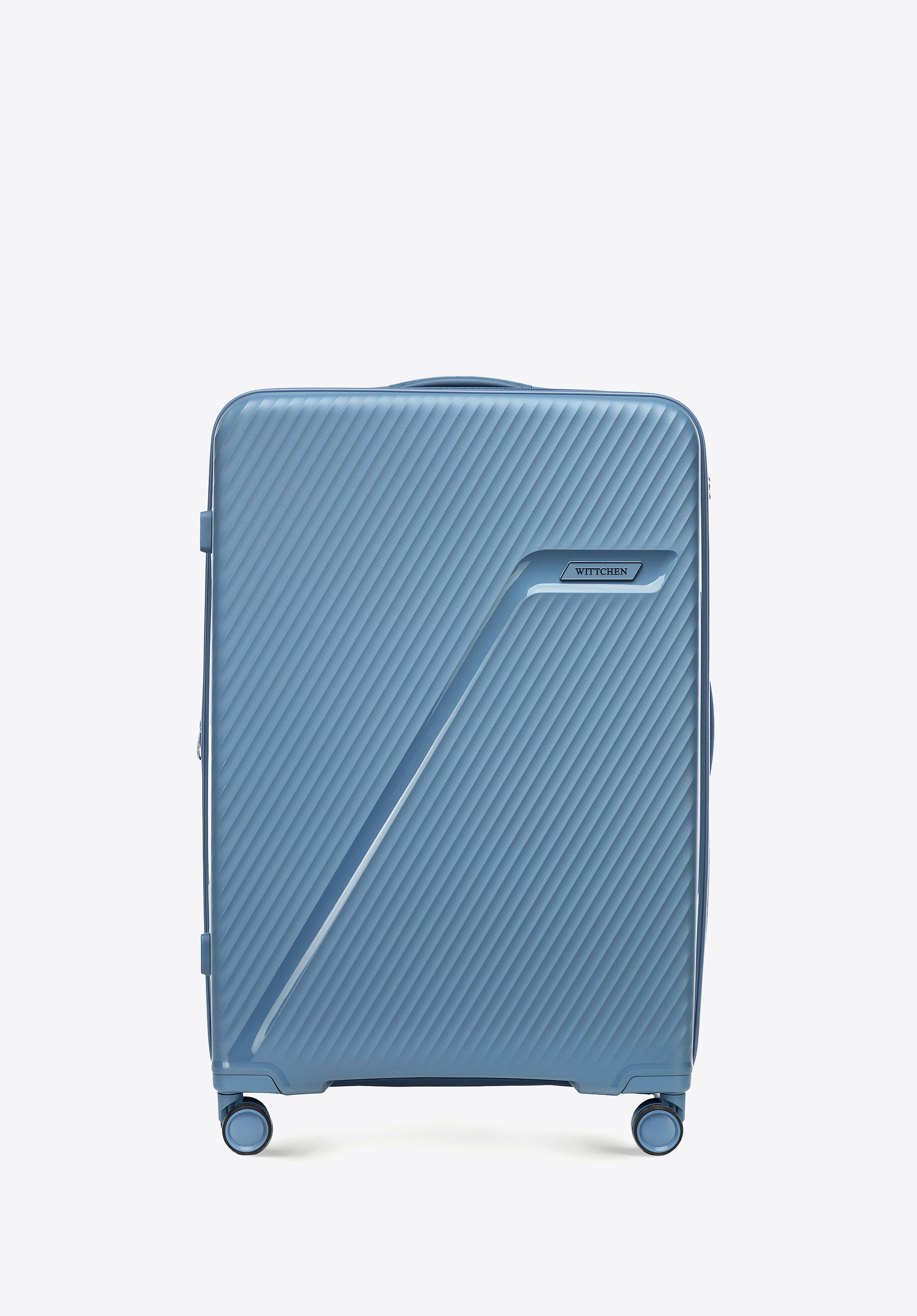 Valiză mare din polipropilenă cu model diagonal