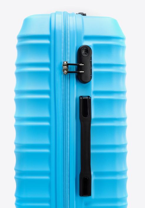 Set valize din ABS, cu dungi orizontale, albastru, 56-3A-31S-55, Fotografie 8