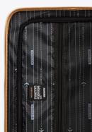Nagy bőrönd ABS-ből átlós vonalakkal, Arany, 56-3A-743-80, Fénykép 8