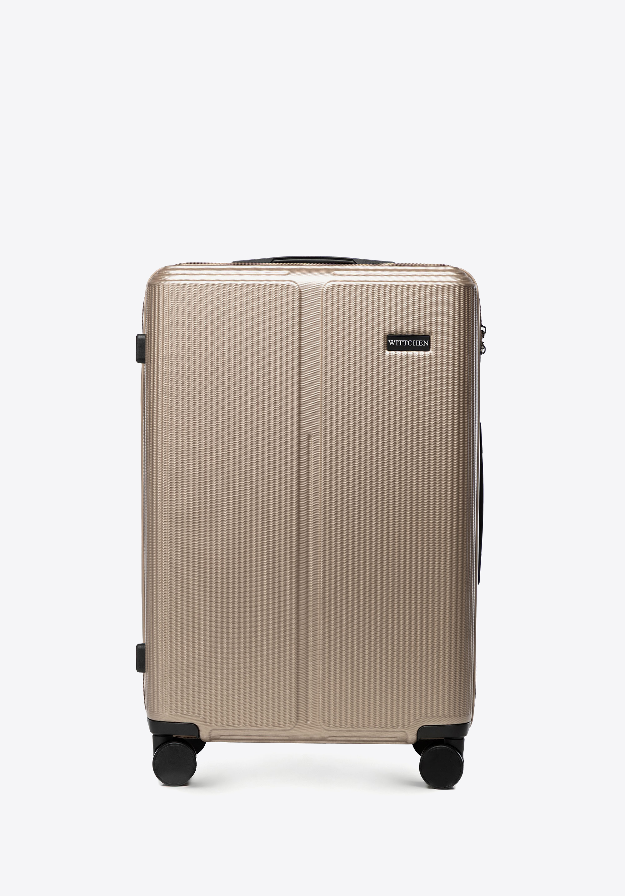 Striped ABS luggage set, Arany, 56-3A-60K-86, Fénykép 1