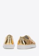Fémes fényű női bőr tornacipő, Arany, 94-D-954-S-37, Fénykép 5