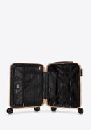 Kabinbőrönd ABS-ből átlós vonalakkal, Arany, 56-3A-741-80, Fénykép 5