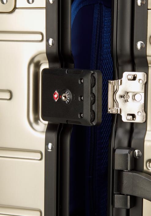 Kis kabinbőrönd alumíniumból TSA zárral, Arany, 56-3H-101-86, Fénykép 16