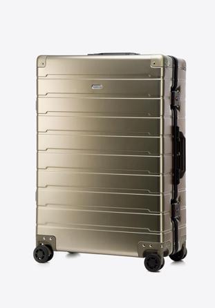 Közepes bőrönd alumíniumból, Arany, 56-3H-102-86, Fénykép 1