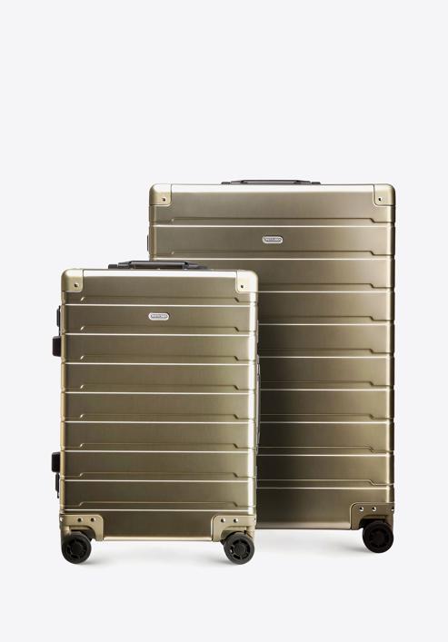 Set valize din aluminiu, auriu, 56-3H-10S-86, Fotografie 1