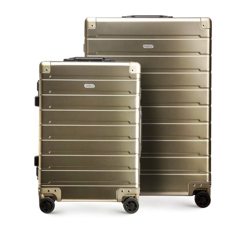 Set valize din aluminiu, auriu, 56-3H-10S-12, Fotografie 1