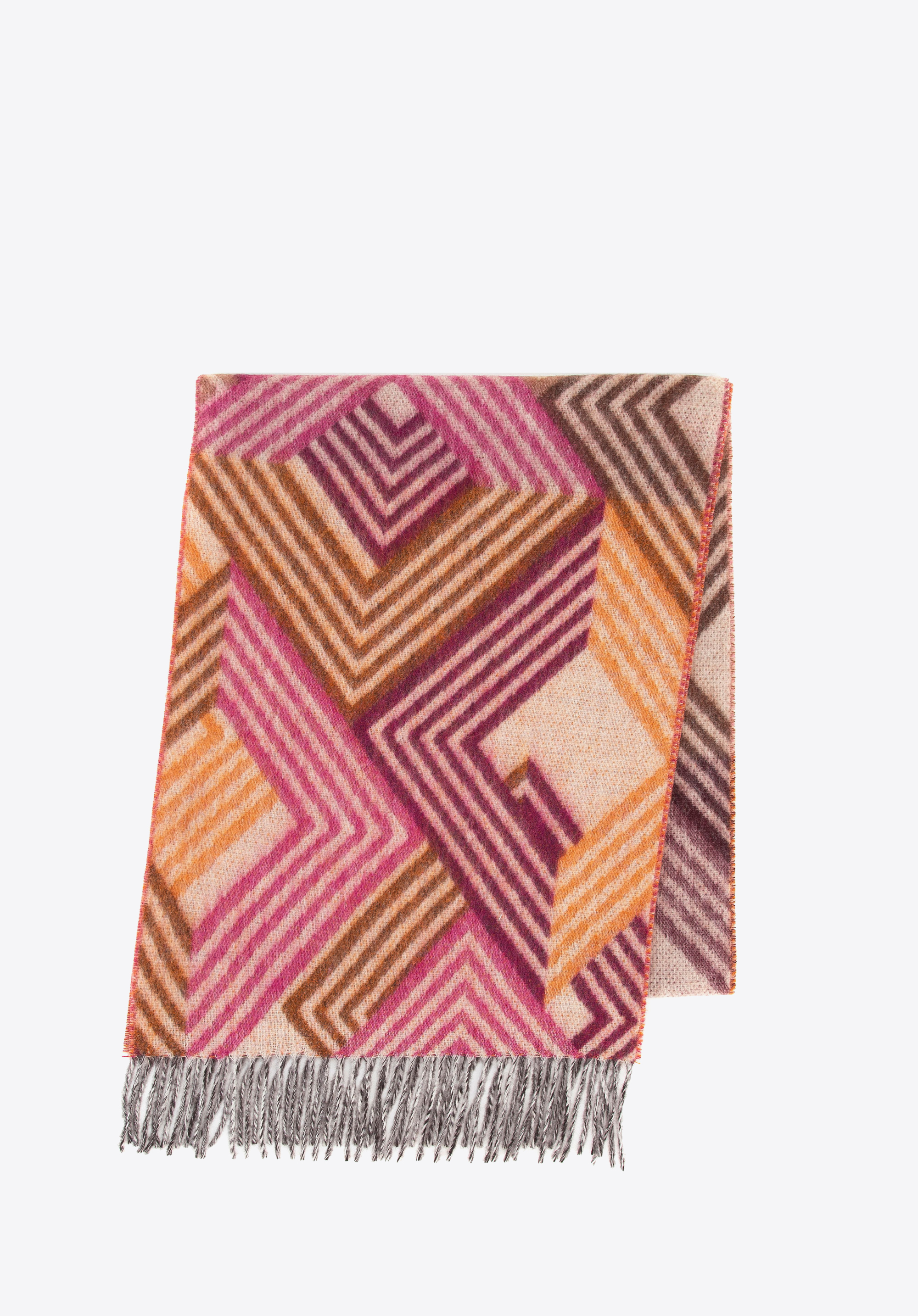 Жіночий тонкий шарф з малюнком, багатобарвний, 100-7X-00X-X13, Фото 1