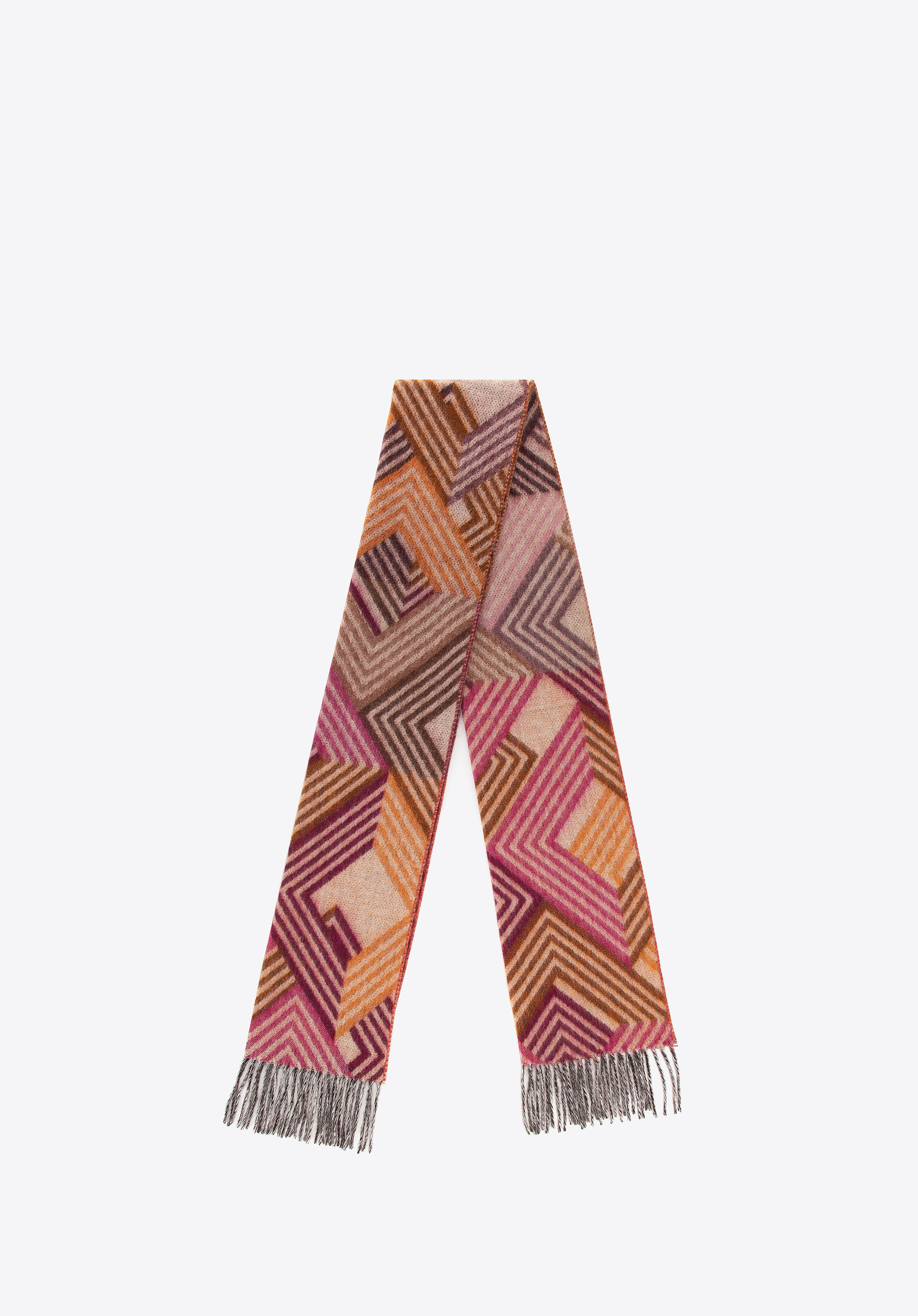 Жіночий тонкий шарф з малюнком, багатобарвний, 100-7X-00X-X13, Фото 1