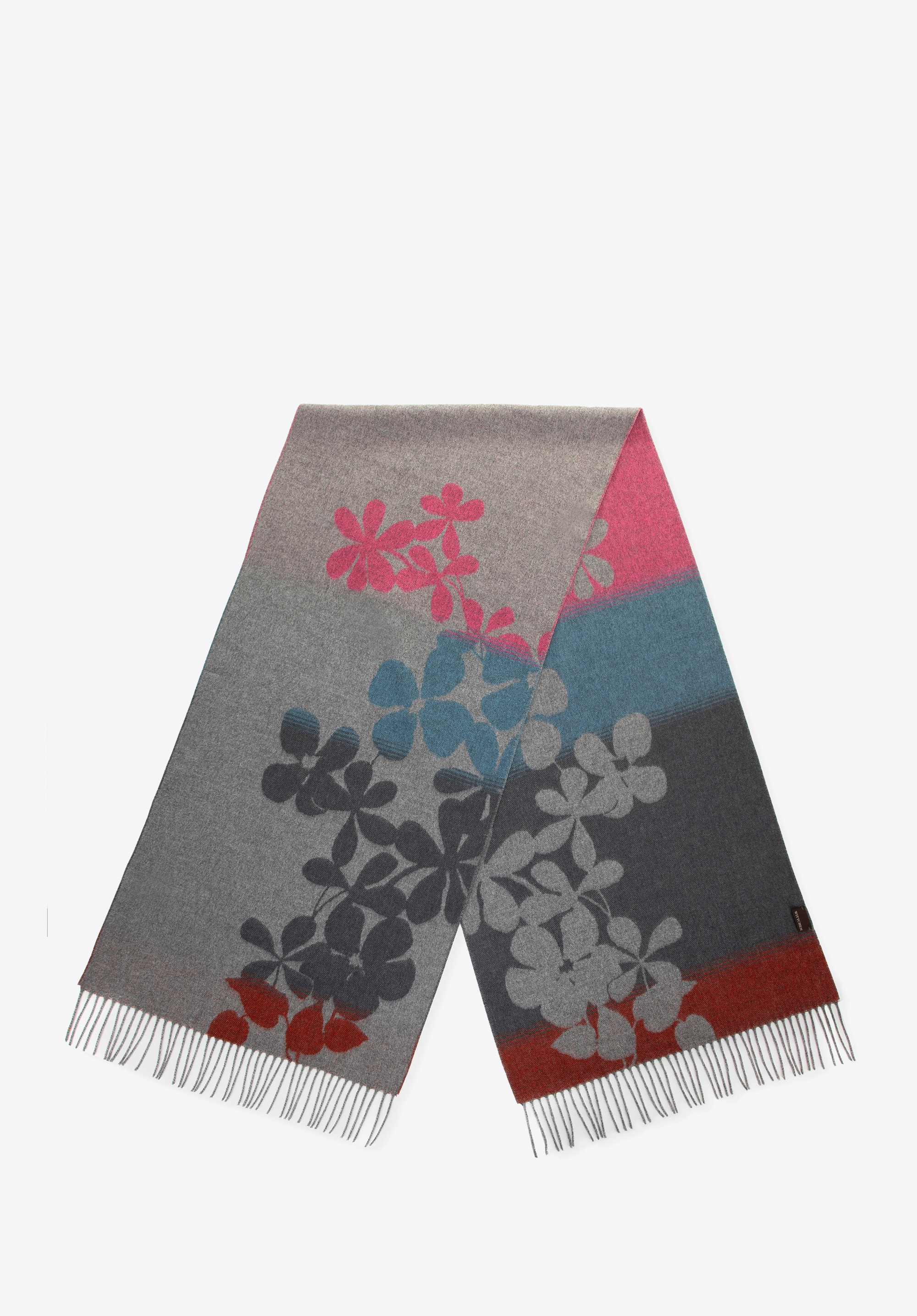 Жіночий шарф у квітковий візерунок, багатобарвний, 100-7D-00X-X15, Фото 1