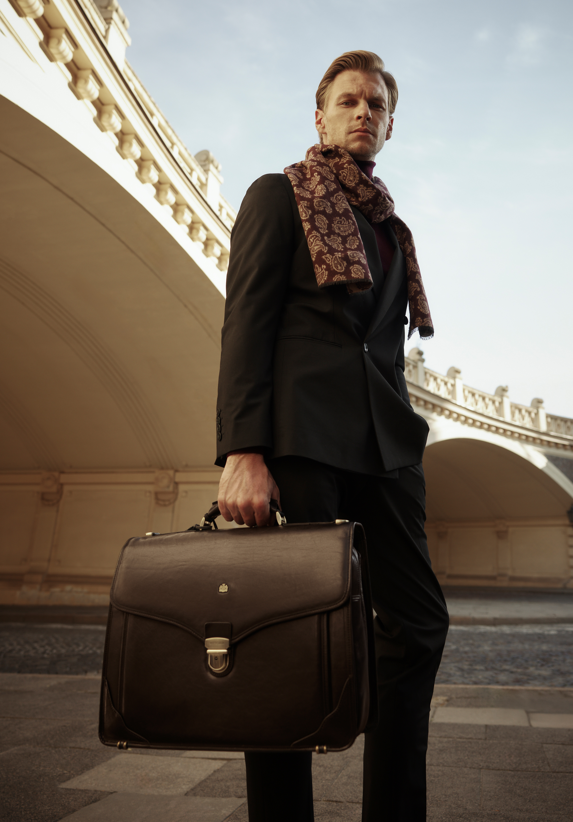 Aktatáska bőrből, barna, 10-3-012-1, Fénykép 5