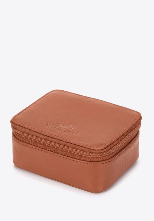 Bőr mini kozmetikai táska, barna, 98-2-003-Y, Fénykép 2