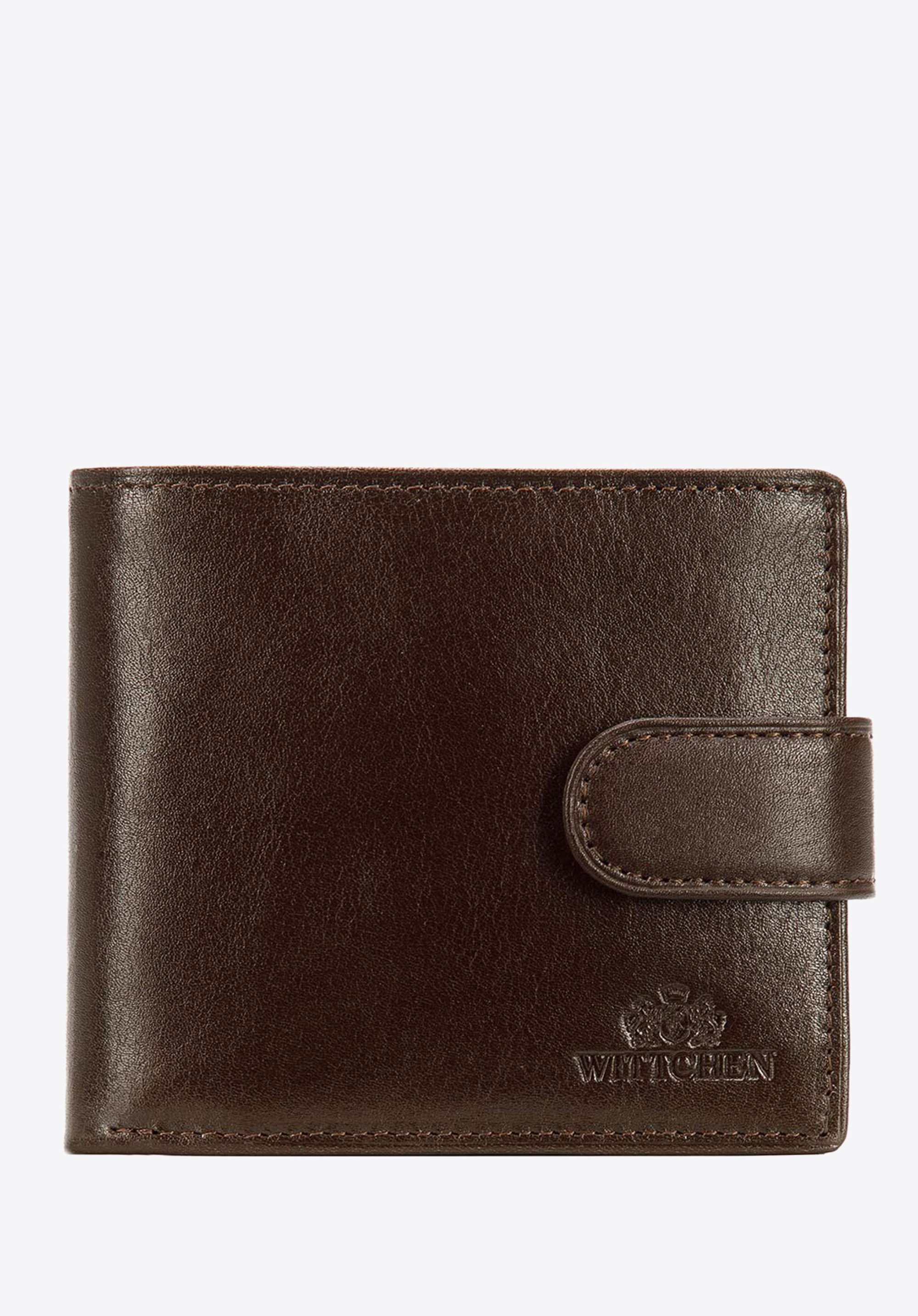 Csattal zárható férfi bőr pénztárca, barna, 21-1-125-40, Fénykép 1