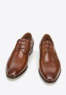 Elegáns férfi bőr derby cipő, barna, 94-M-518-5-43, Fénykép 2
