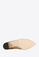 Állatszőr mintás női magassarkú cipő, barna fekete, 96-D-500-9-35, Fénykép 6