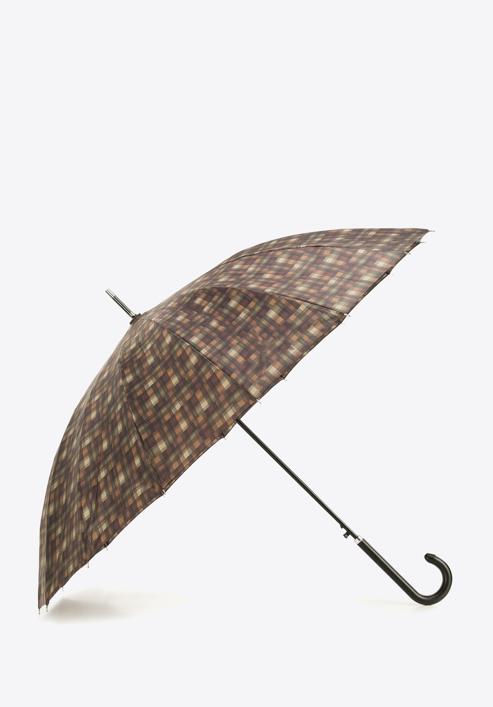 Nagy átmérőjű, félautomata esernyő, barna fekete, PA-7-151-X3, Fénykép 1