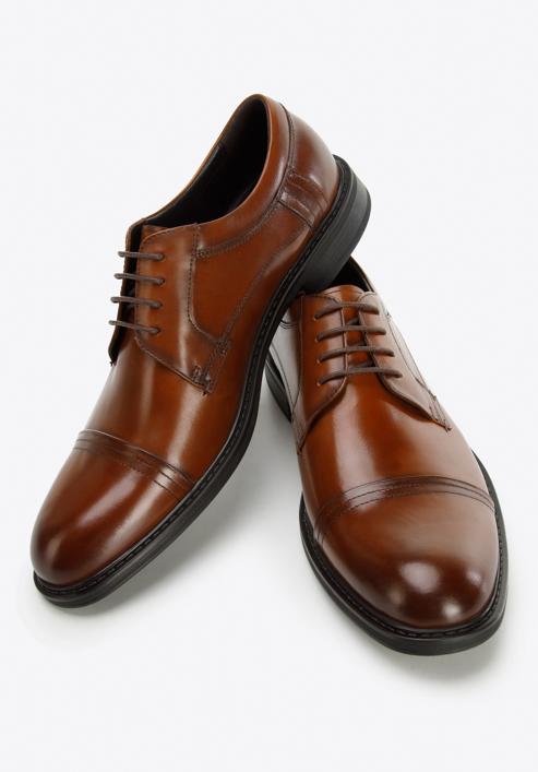 Férfi bőr Derby cipő, barna, 96-M-505-3-45, Fénykép 7