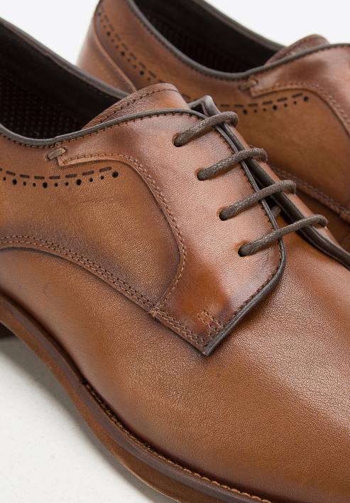Férfi bőr fűzős cipő, barna, 94-M-516-5-40, Fénykép 7